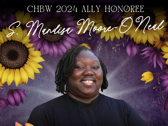 CHBW logo graphic with Mandisa photo