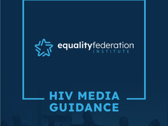 Screenshot of publication cover with EFI logo and HIV Media Guidance title.