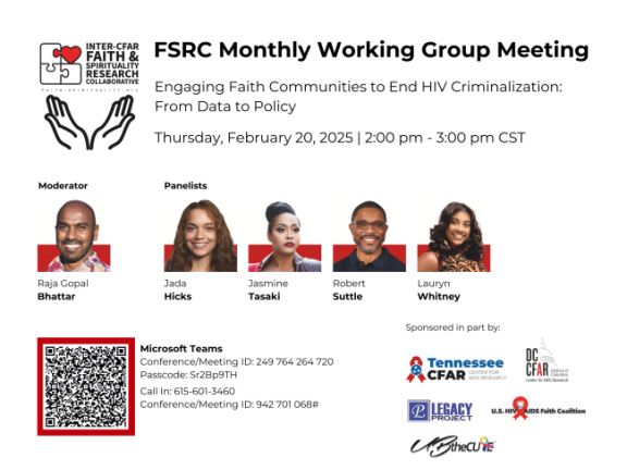 White background with event details in black type with panelist headshots, org logos and a QR code.