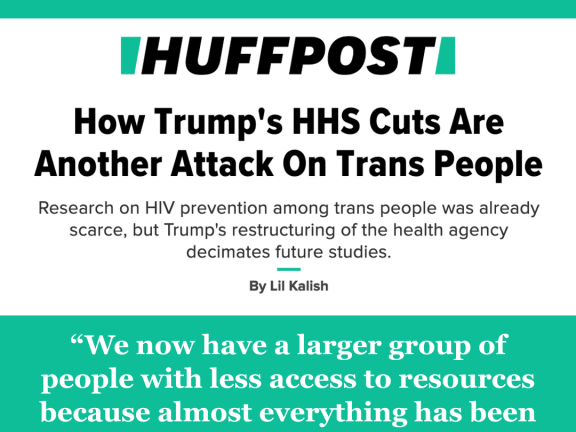 Screenshot of HuffPost logo, headline and quote from Mandisa.