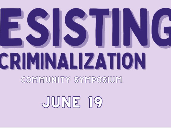 Light purple background with Louisiana Abortion Fund logo and three raised fists in purple, maroon and orange with event details in dark purple.
