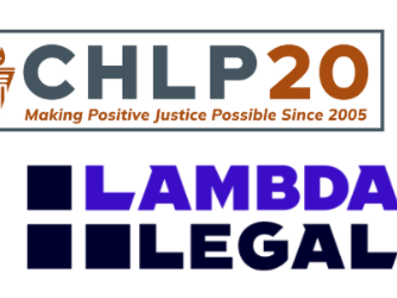Logos for Prep for All, CHLP, GLAAD, CHLPI, and Lambda