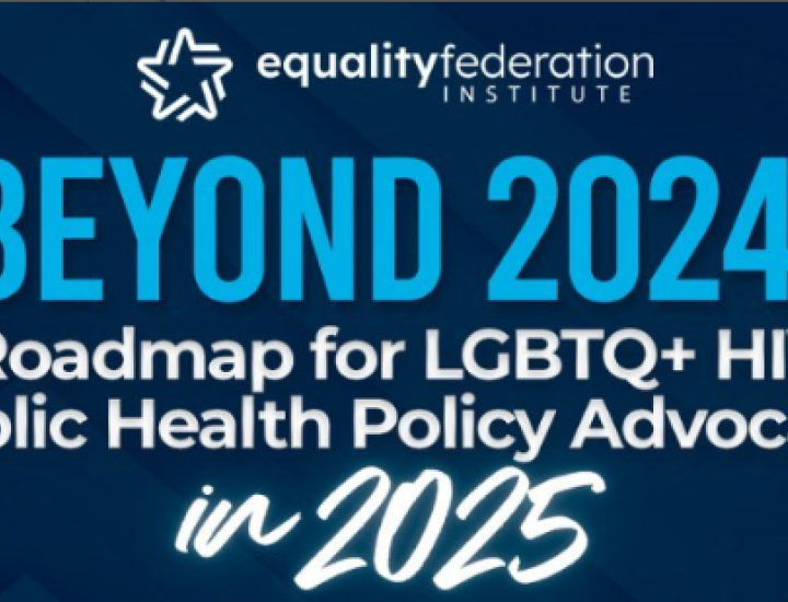 Dark blue graphic with Equality Fed logo in white and event title.