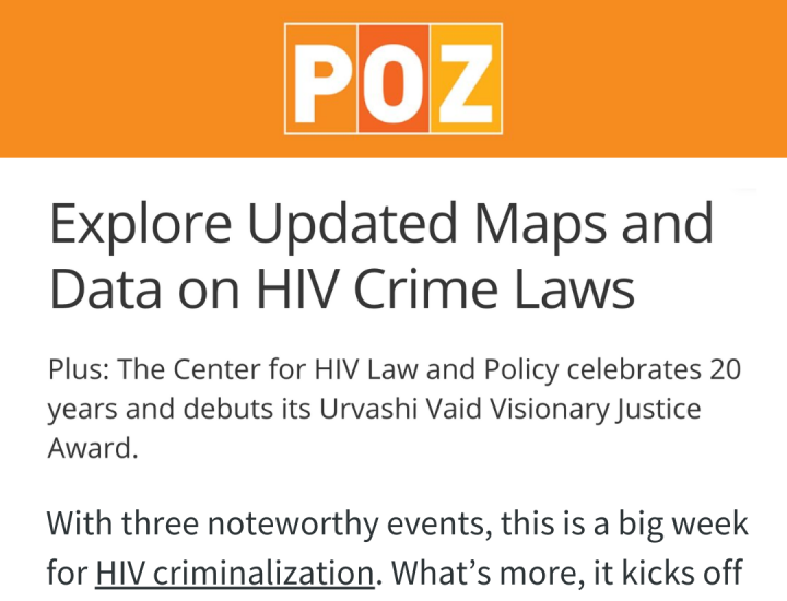 Screenshot of POZ article webpage with POZ logo over orange and article headline and selected text.