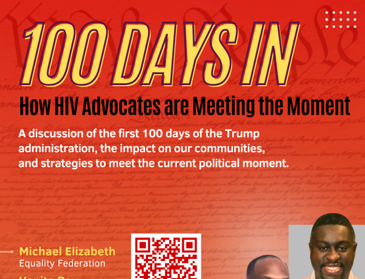 Event flyer in red with yellow and black type with event title and details.