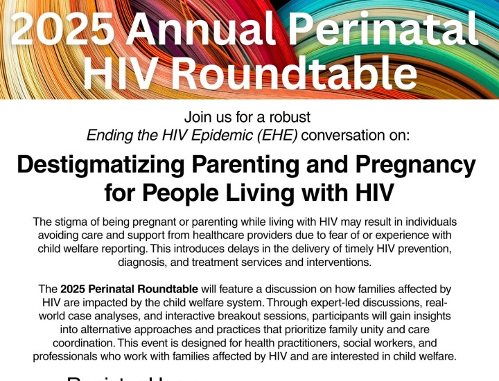 2025 Annual Perinatal HIV Roundtable Webinar flyer