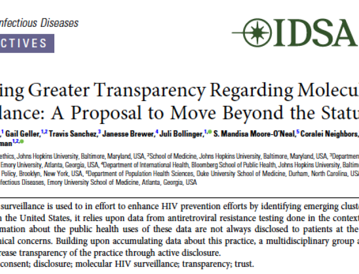 Screenshot of OFID article heading
