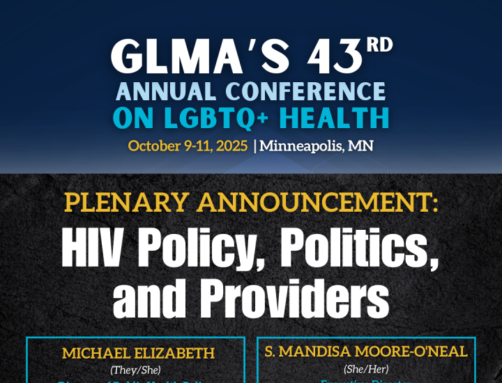 Dark blue and black background with white text with conference details and plenary speaker names.